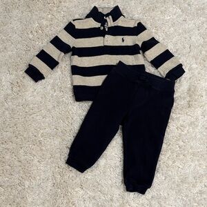 Ralph Lauren Knit Pants and Pullover Sweater Matching Set